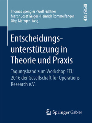 cover image of Entscheidungsunterstützung in Theorie und Praxis